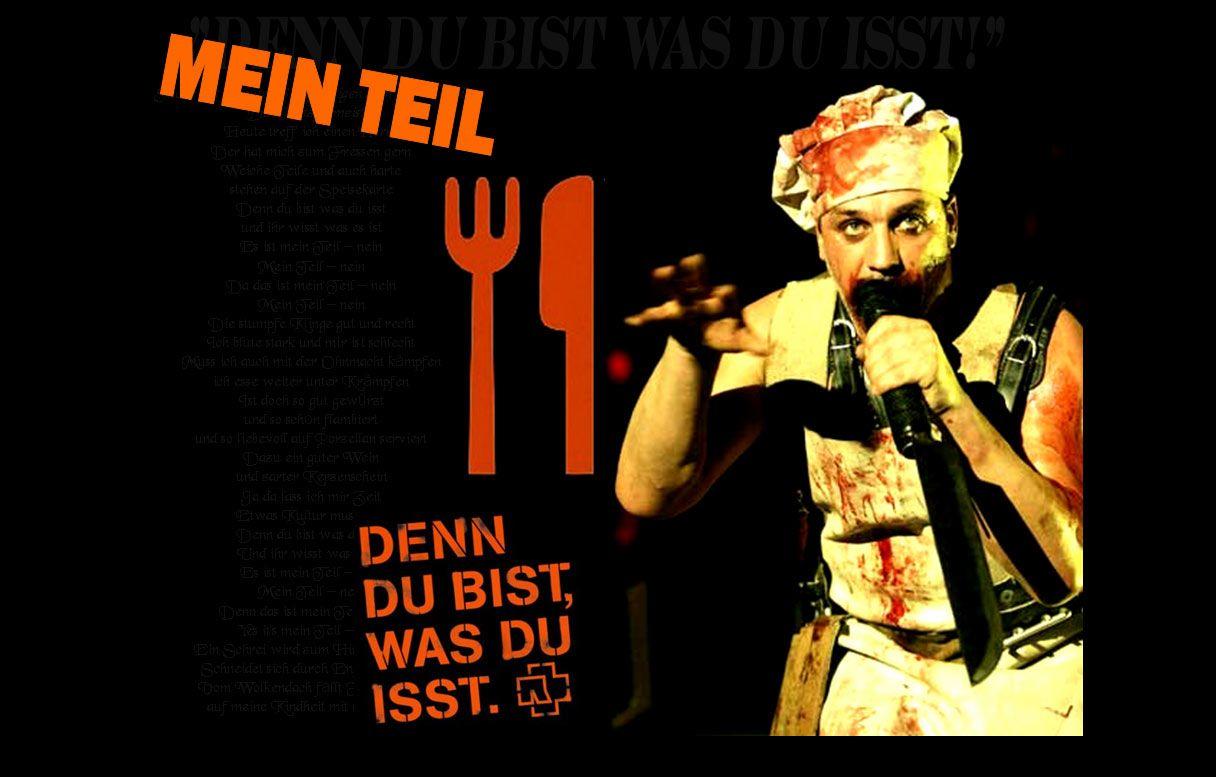 Mein Teil, Till Lindemann, Rammstein, Denn du bist, was du isst, Live-Auftritt, Hintergrund