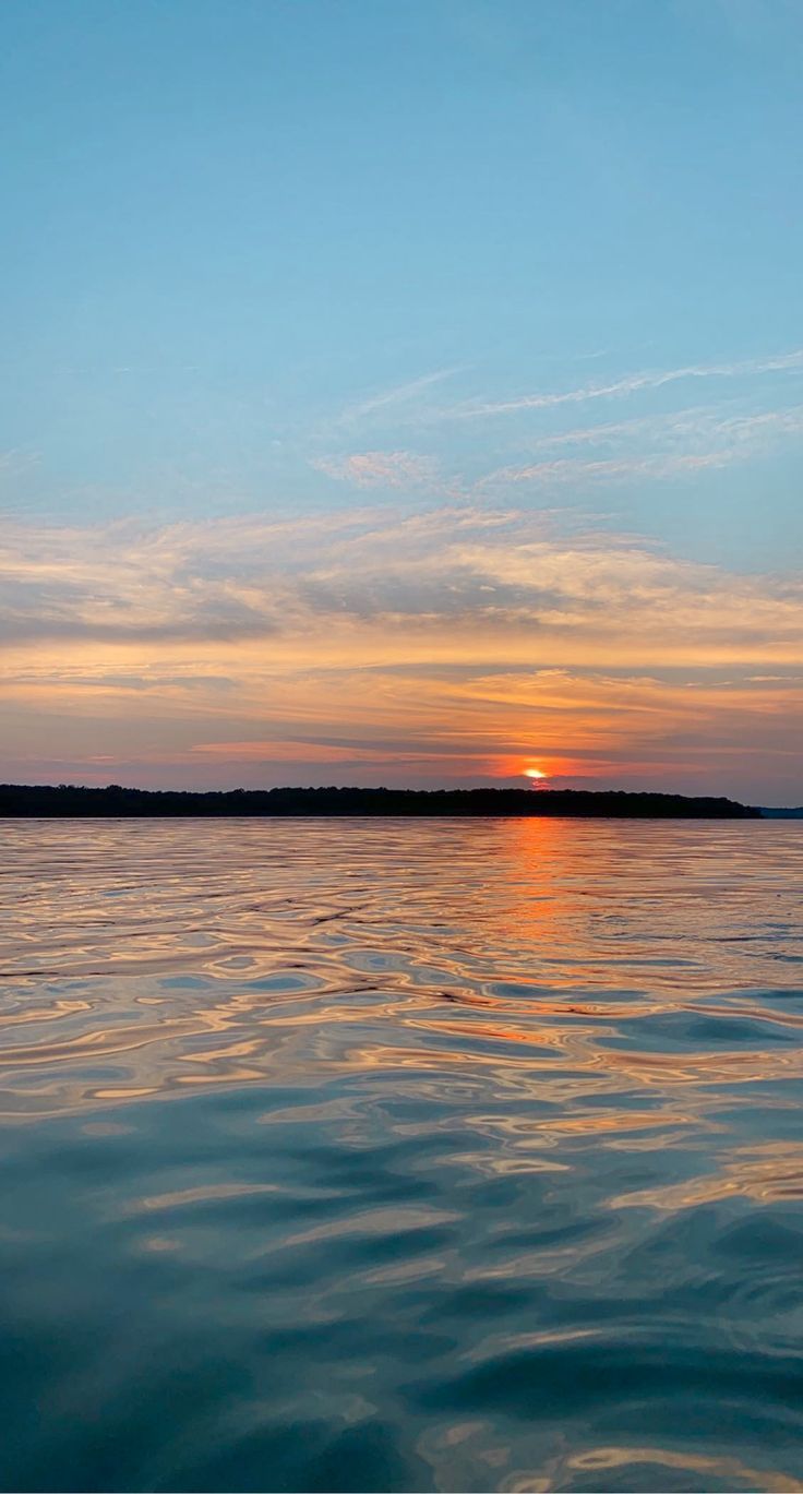Sonnenuntergang, Horizont, Wasser, Ruhe, HD, Handy-Hintergrund im Hochformat