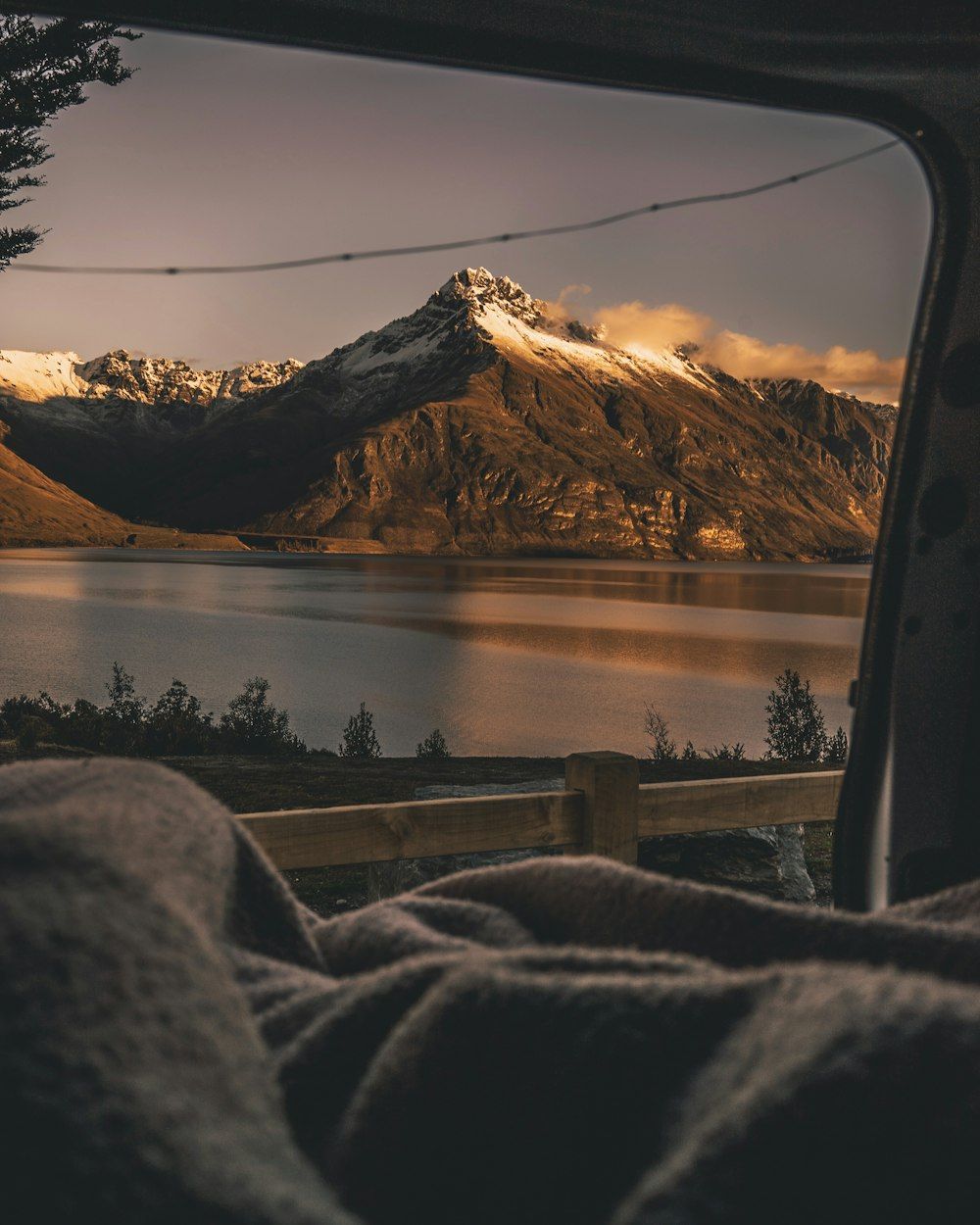 Bergsee, Camper, Ausblick, Decke, Gemütlich, HD, iPad-Hintergrundbild