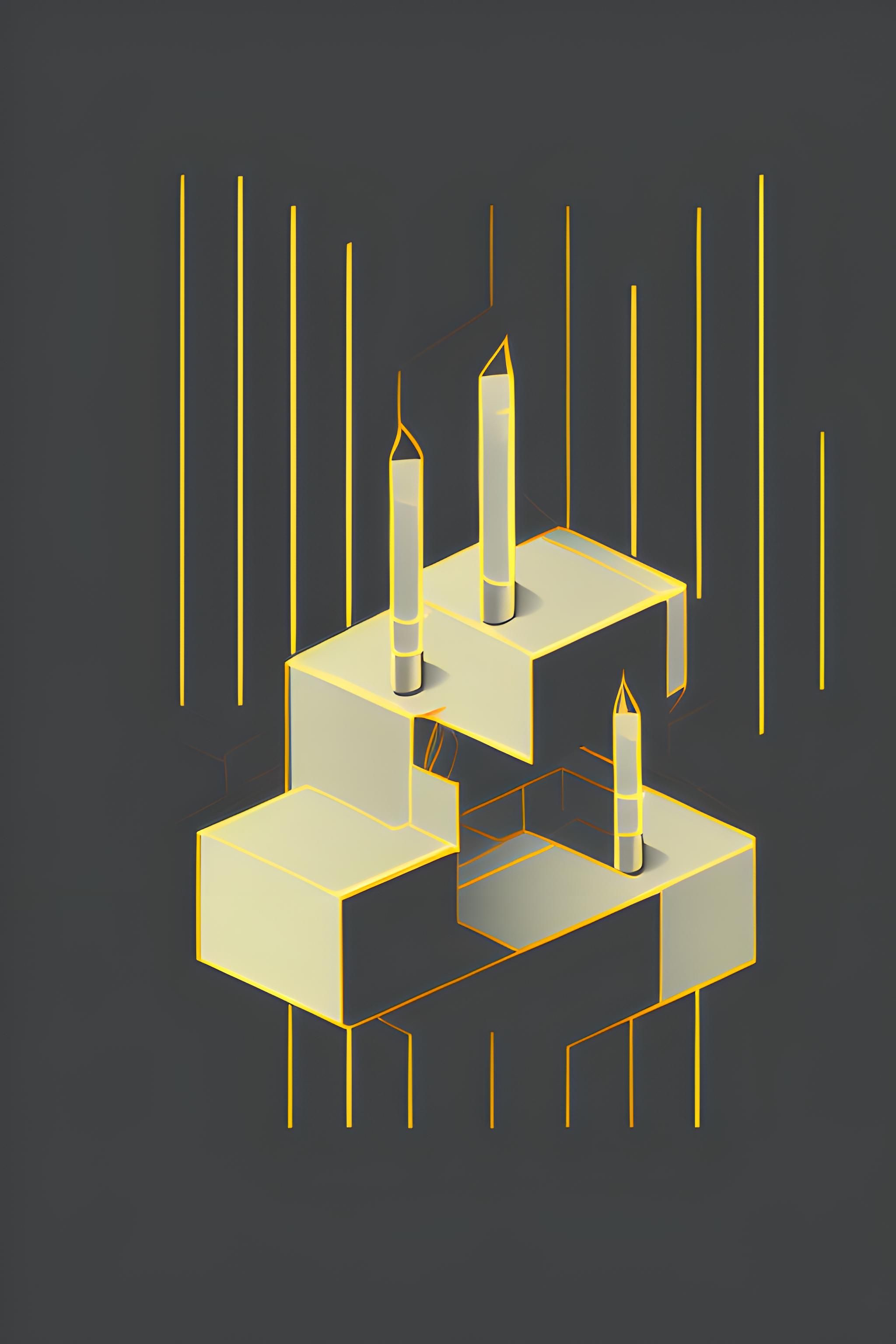 Goldene Linien, Geometrisch, Isometrisch, Grauer Hintergrund, Minimalistisch, Sperrbildschirm