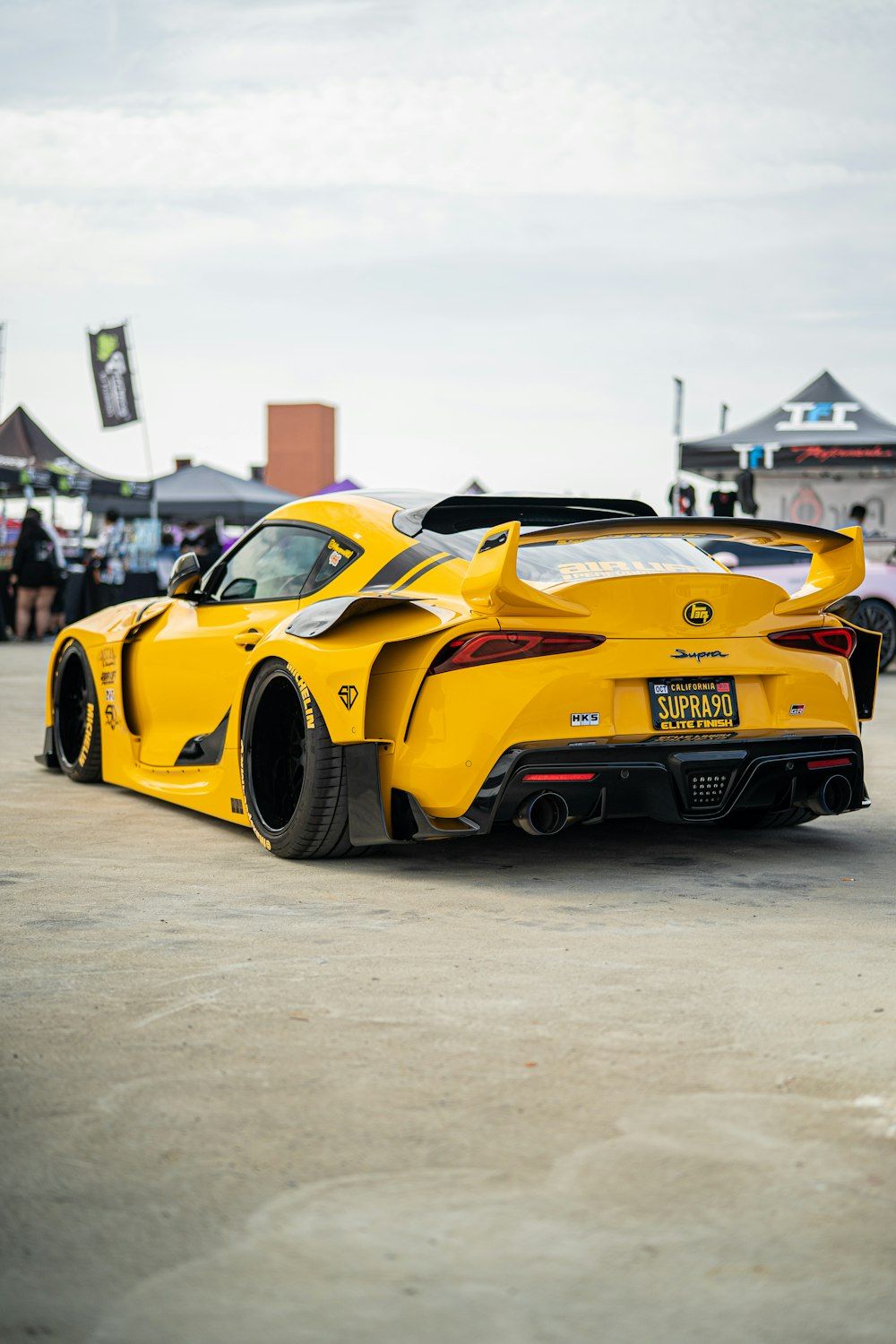 Toyota GR Supra, Gelb, Autotreffen, Tuning, HD, Sperrbildschirm fürs iPhone
