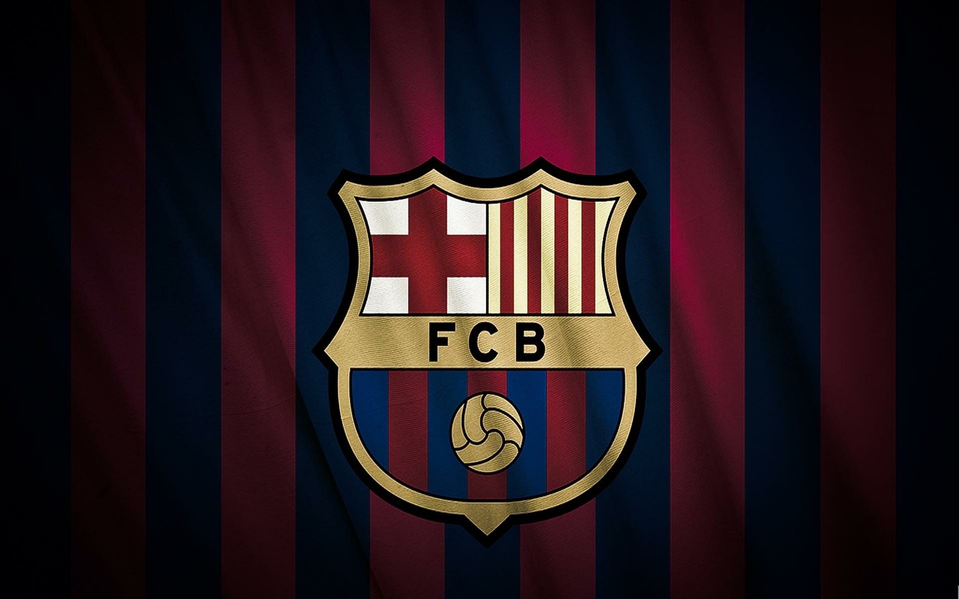 FC Barcelona, Vereinswappen, FCB, Blaugrana-Streifen, Dunkel, Full HD, MacBook-Hintergrundbild