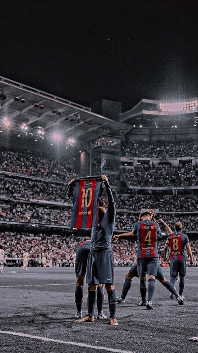 FC Barcelona, Camp Nou, Spieler, Rückennummer 10, Flutlicht, HD, Handy-Hintergrundbild