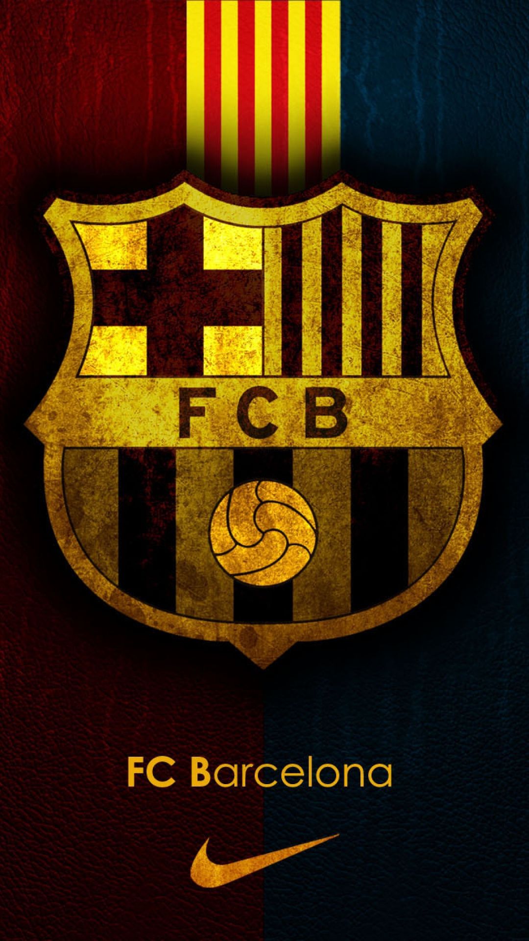 FC Barcelona, Vereinswappen, Nike, Gold, Blaugrana, Full HD, Hintergrundbild fürs Handy