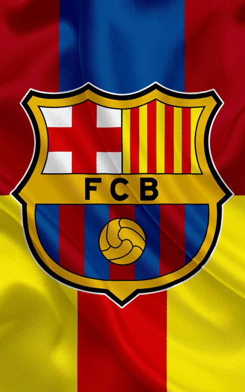 FC Barcelona, Vereinswappen, Katalanische Flagge, Blau-Rot-Gelb, HD, iPhone-Hintergrundbild