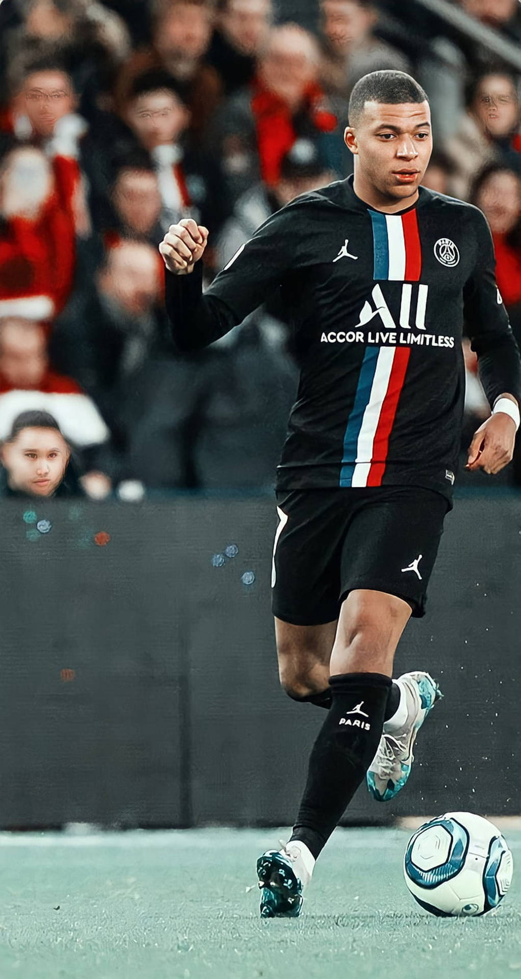 Kylian Mbappé, Paris Saint-Germain, Dribbling, Stadion, Ligue 1, HD, Handy-Hintergrundbild