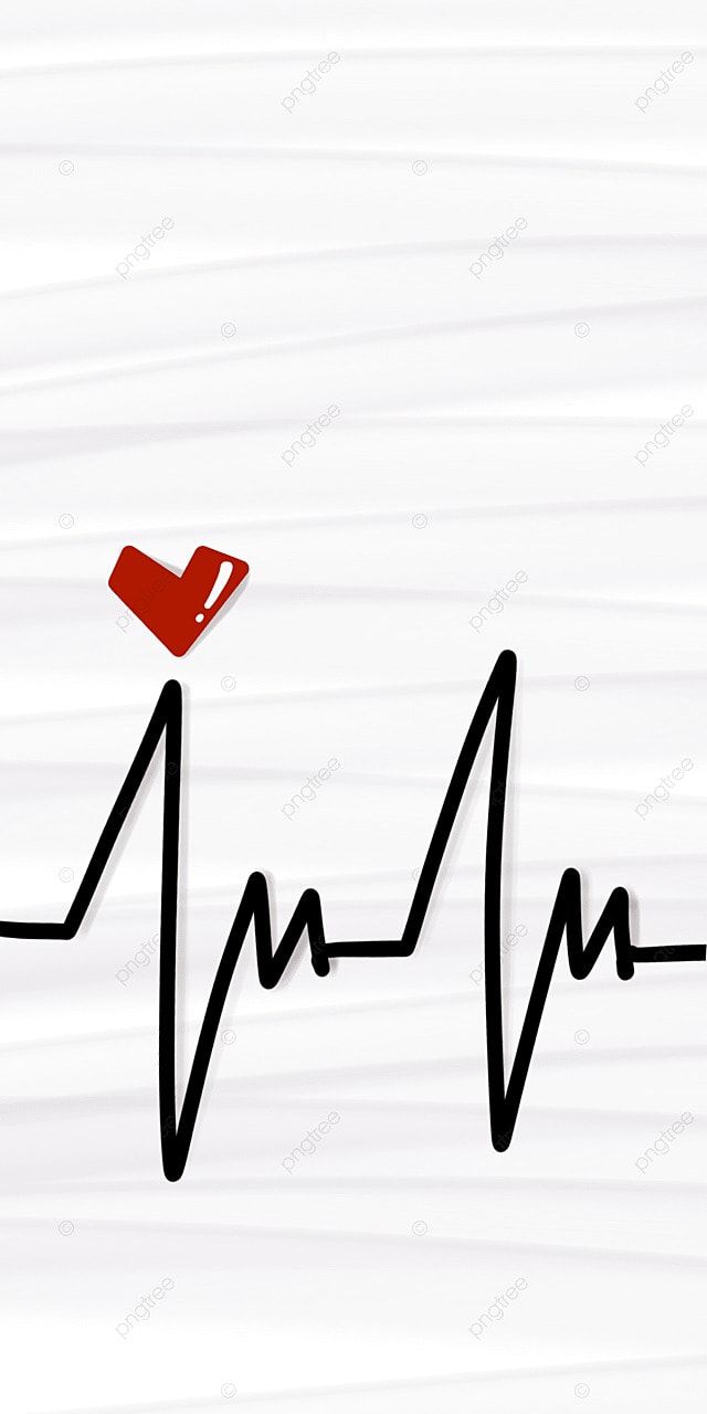 Herzschlag, Rotes Herz, Line-Art, Weißer Hintergrund, Liebe, Sperrbildschirm fürs iPhone