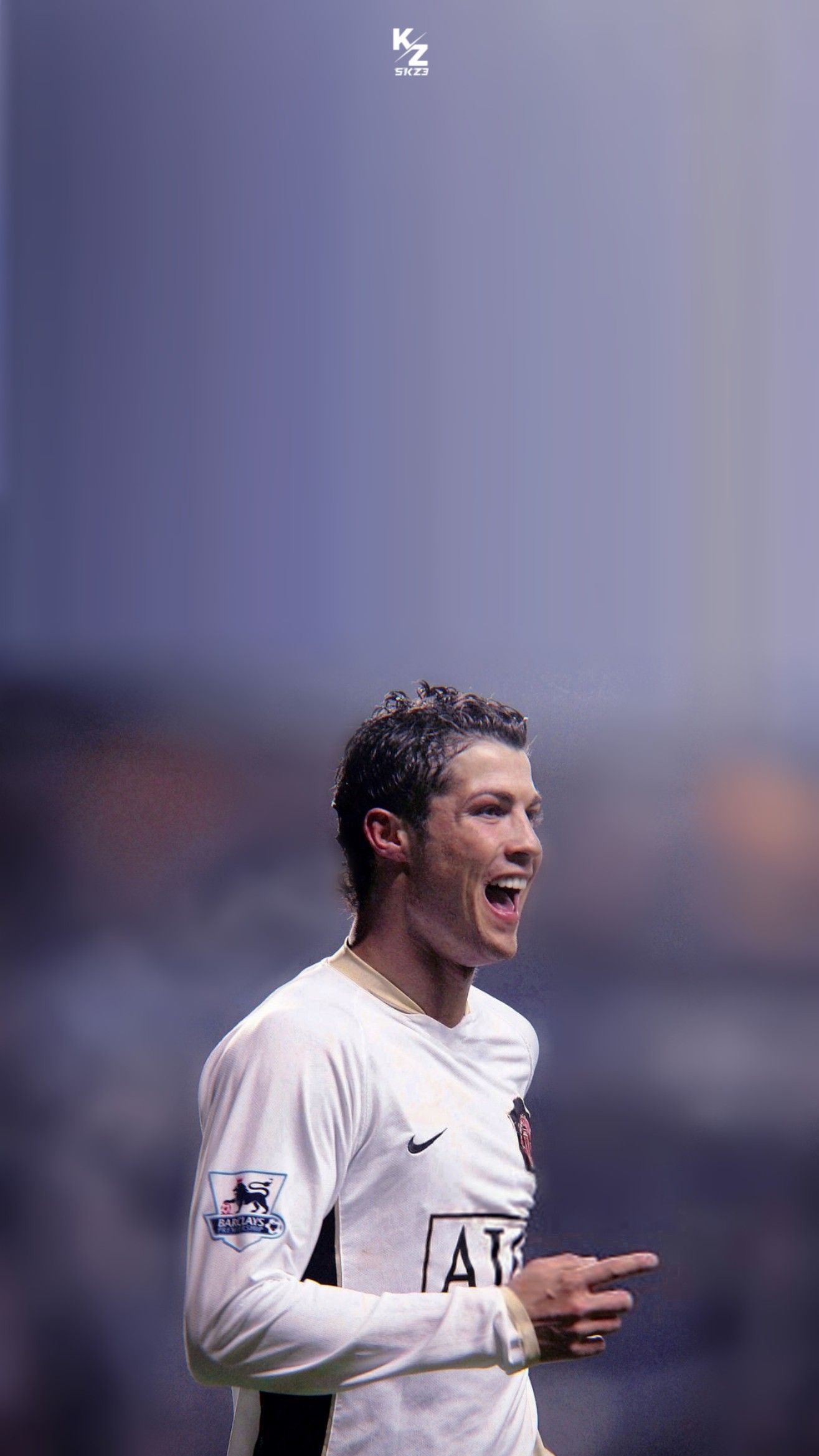 Cristiano Ronaldo, Manchester United, Junger Ronaldo, Jubel, Unschärfe, Full HD, iPhone-Hintergrundbild