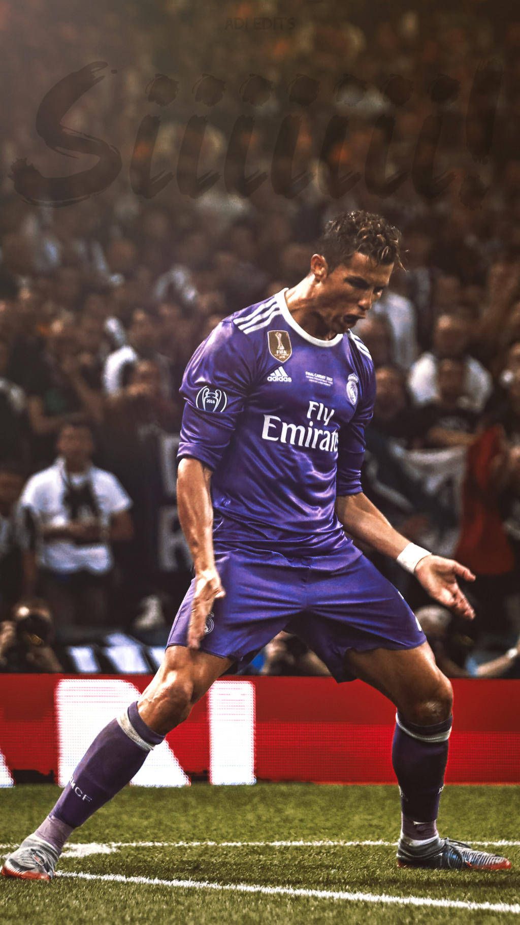 Cristiano Ronaldo, Real Madrid, Lila Trikot, Siu-Jubel, Stadion, Sperrbildschirm fürs iPhone