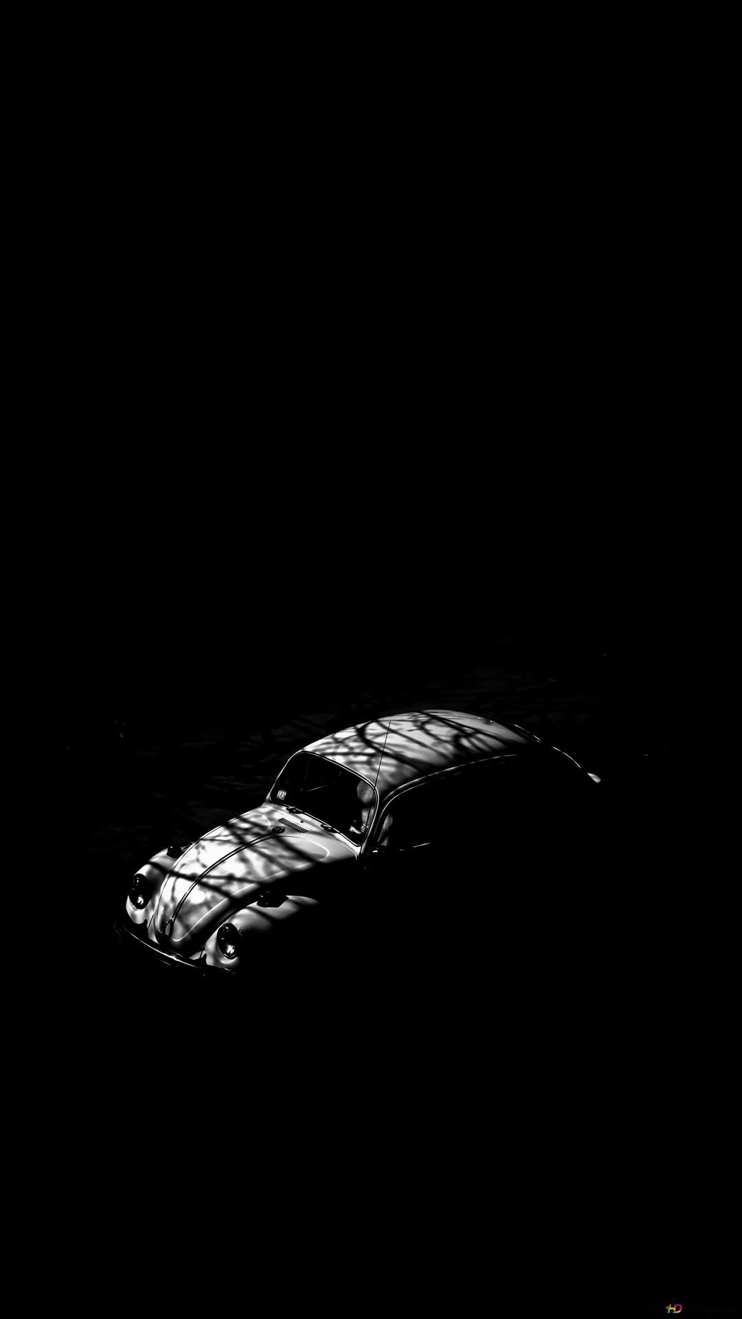 Auto, Dunkelheit, Lichtreflex, Schwarzer Hintergrund, Minimalistisch, Sperrbildschirm fürs iPhone