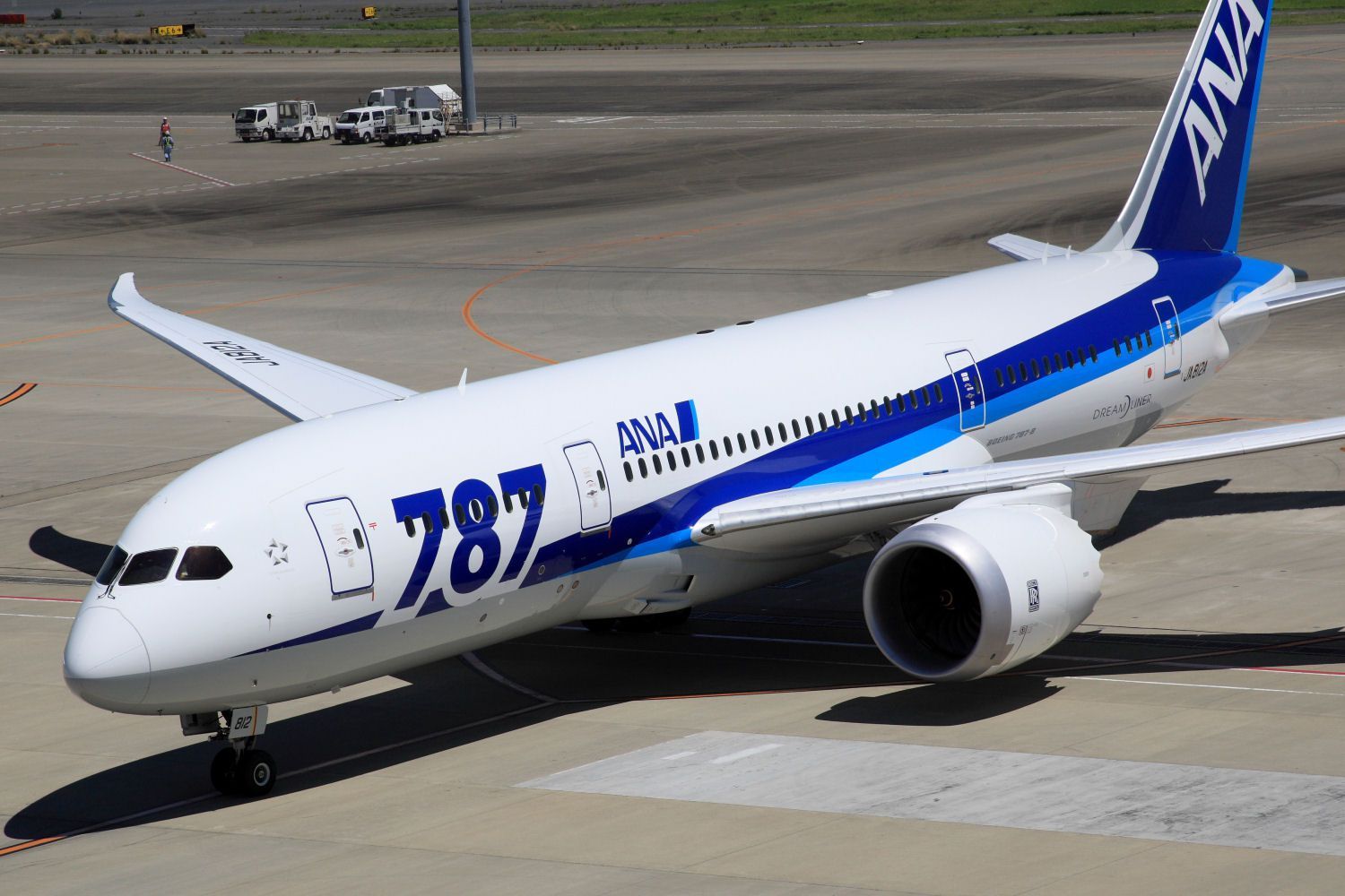 Boeing 787 Dreamliner, All Nippon Airways, ANA, Vorfeld, Flughafen, HD, Laptop-Hintergrundbild