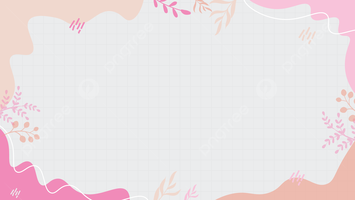 Rahmen, Blätter, Karopapier, Pastellrosa, Hintergrundbild
