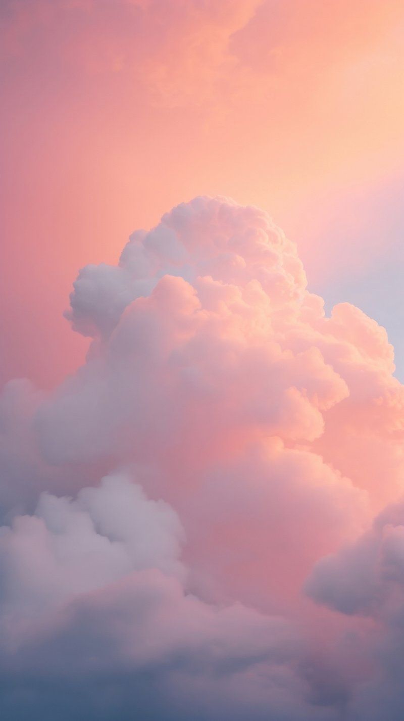 Wolken, Sonnenuntergang, Pfirsich, Rosa Himmel, HD, Handy-Hintergrund im Hochformat