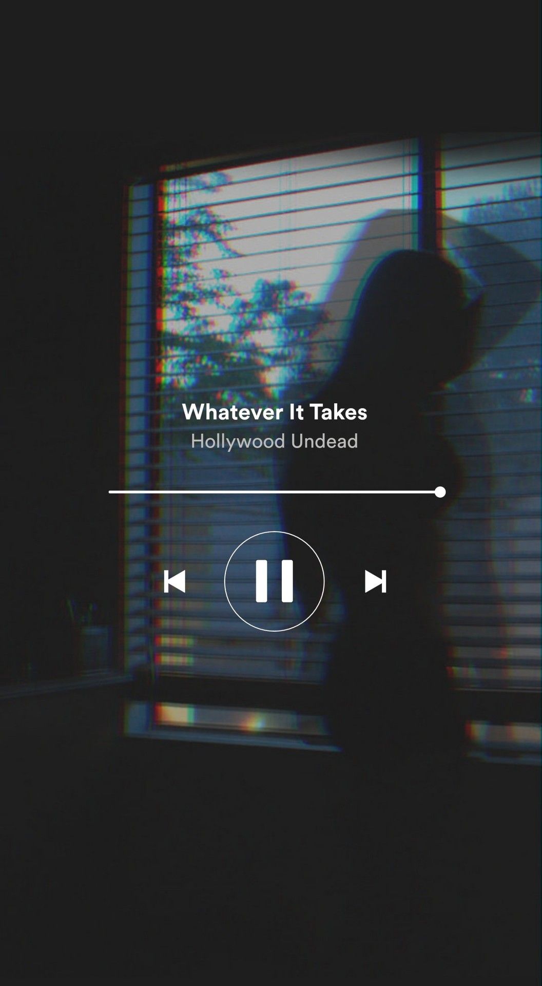 Hollywood Undead, Whatever It Takes, Musikplayer, Fenster, Dunkel, Android-Hintergrundbild