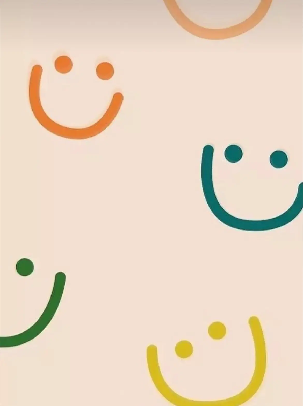 Lächelnde Gesichter, Linien, Beige, Minimalistisch, Bunt, Hintergrundbild fürs Tablet
