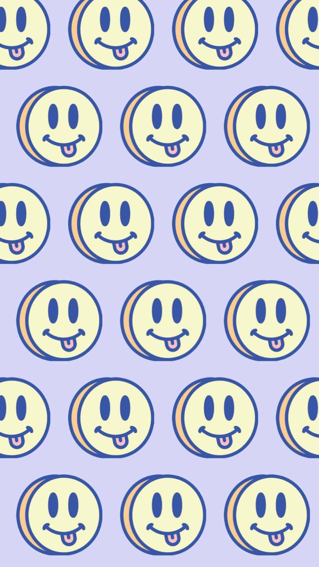 Smileys, Fliederfarben, Konturen, Muster, Minimalistisch, 1080x1920, Handy-Hintergrund