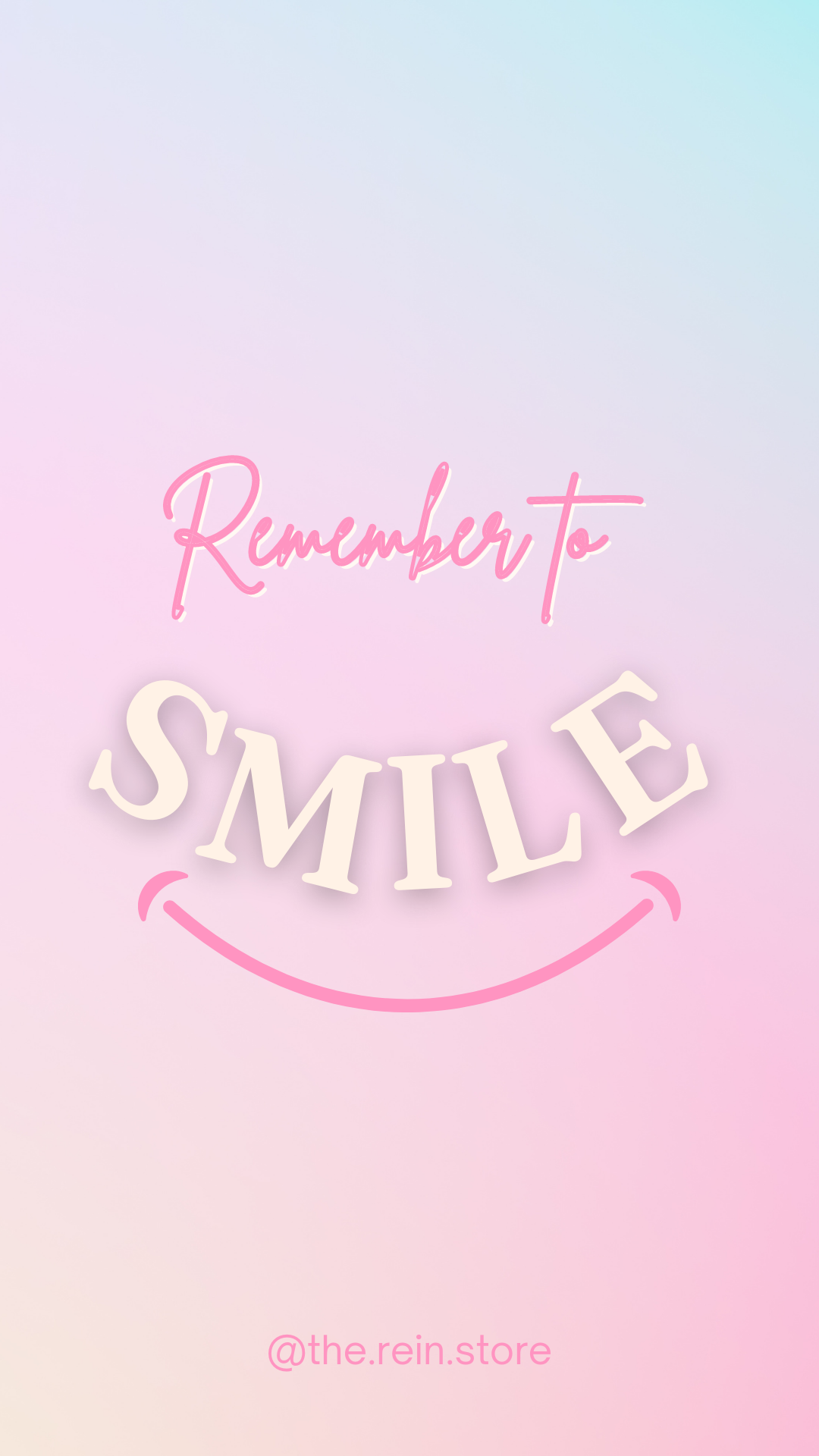 Remember to Smile, Spruch, Pastellrosa, Typografie, Farbverlauf, Full HD, Handy-Hintergrundbild