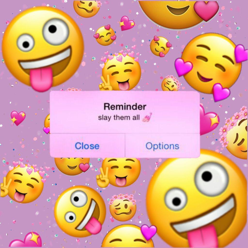 Emojis, Herzen, Erinnerung, Lila, Zwinkernd, Hintergrundbild für iPad und Tablet