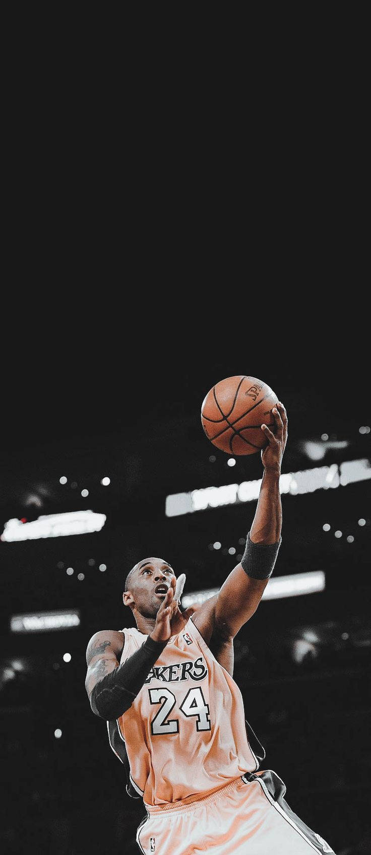 Kobe Bryant, Los Angeles Lakers, Dunk, Basketball, Arena, Dunkler Hintergrund, Sperrbildschirm