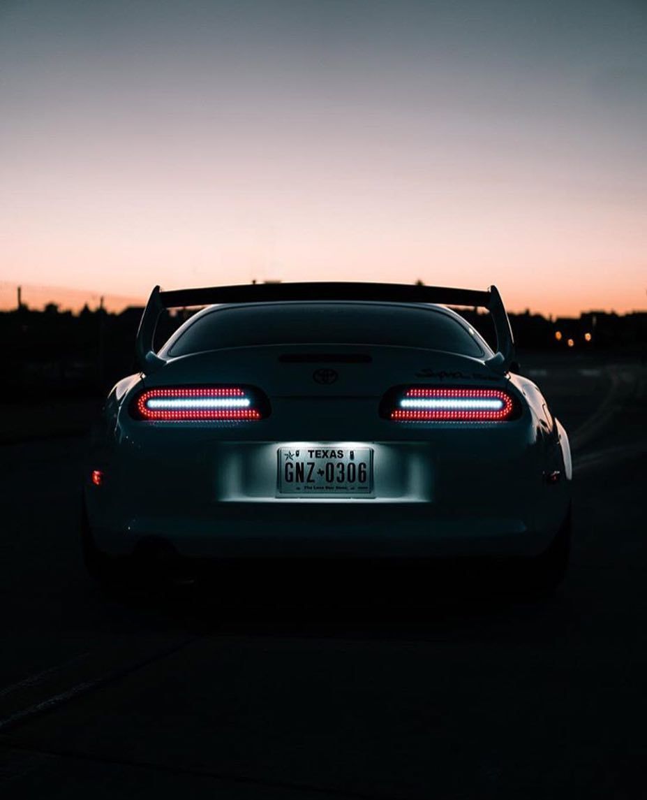 Toyota Supra MK4, Toyota Supra A80, Rücklichter, Dämmerung, Heckansicht, HD, Tablet-Hintergrund