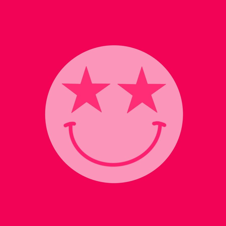 Stern-Augen, Smiley, Pink, Knallrot, Pop-Art, Hintergrundbild für iPad und Tablet