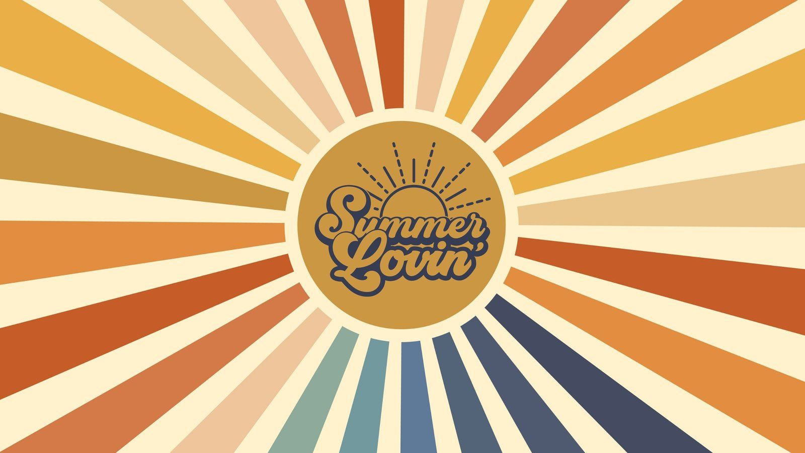 Summer Lovin, Sonnenstrahlen, Retro, Schriftzug, Orange, HD, Windows-Hintergrundbild