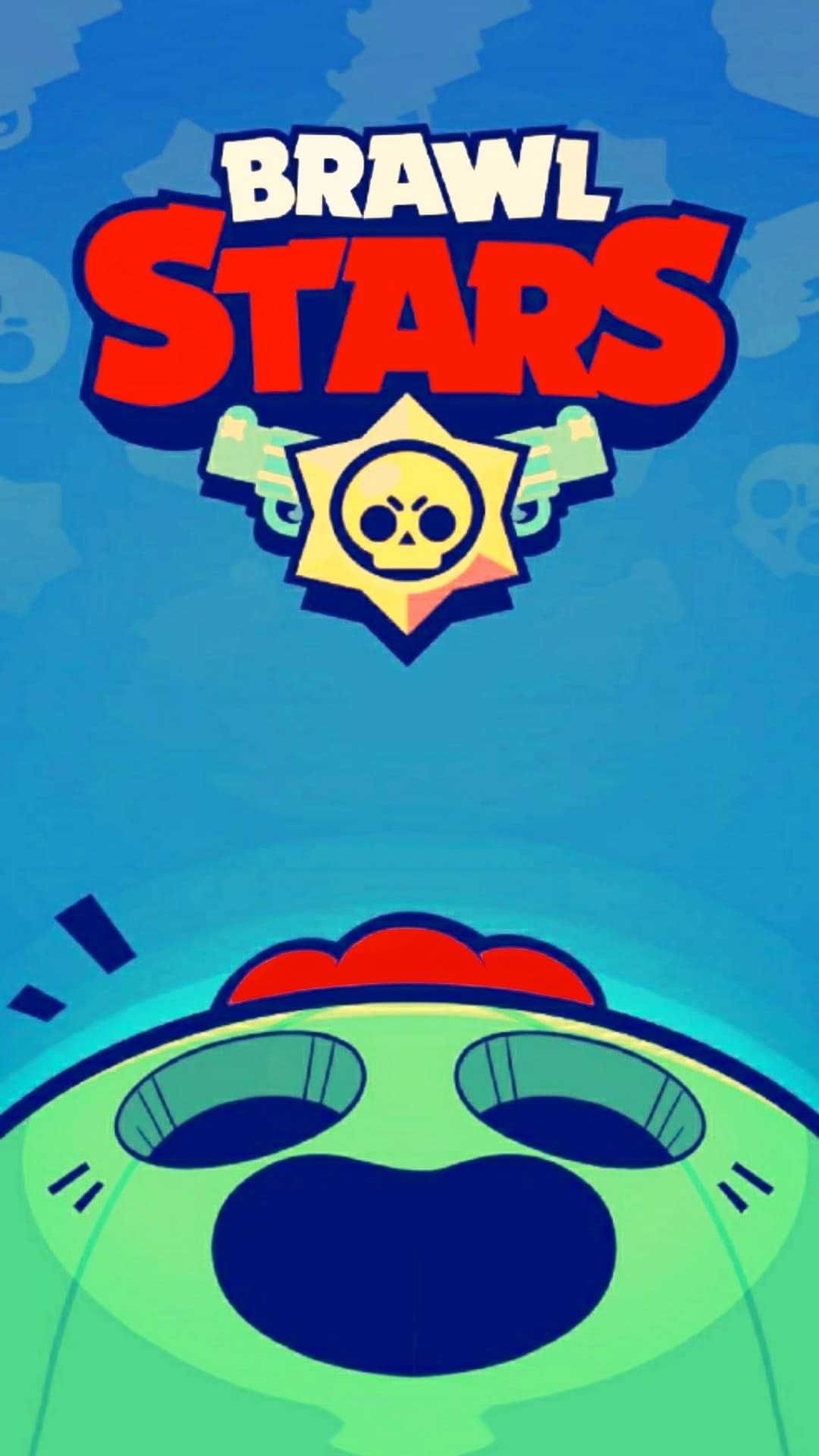 Spike (Brawl Stars), Brawl Stars, Logo, Blau, Full HD, Hintergrundbild fürs Handy