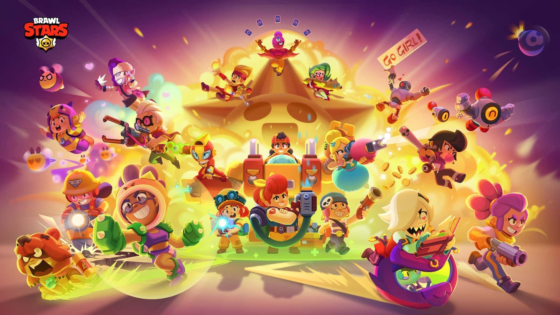 Brawl Stars, Brawler, Explosion, Action, 16:9, Full-HD-Hintergrundbild für den Desktop