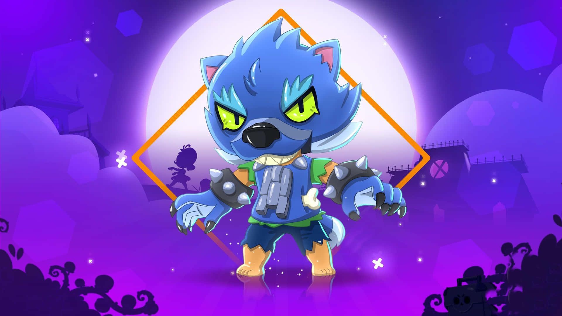 Leon (Brawl Stars), Werwolf, Brawl Stars, Vollmond, Lila, 1920x1080, Desktop-Hintergrund