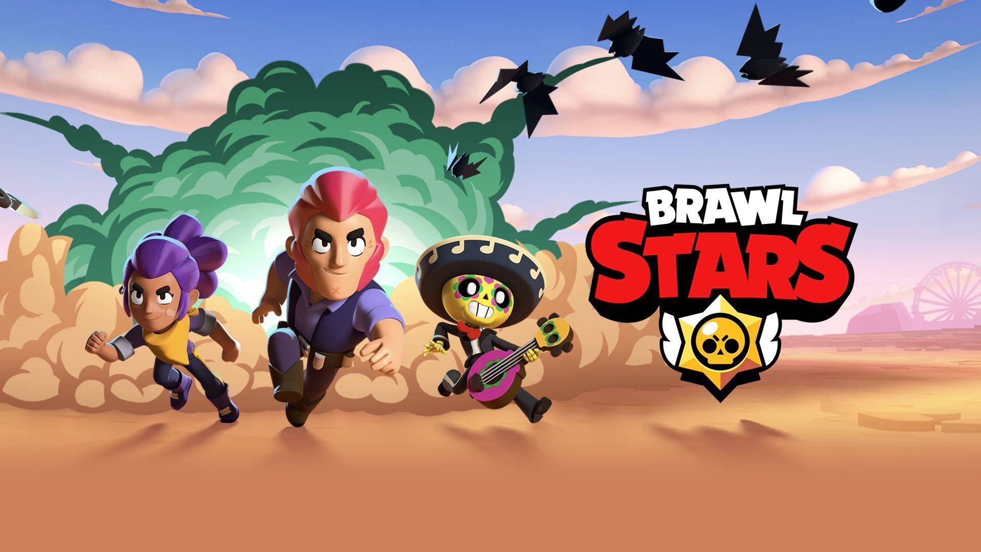Brawl Stars, Shelly (Brawl Stars), Colt (Brawl Stars), Poco (Brawl Stars), Wüste, 1080p Wallpaper