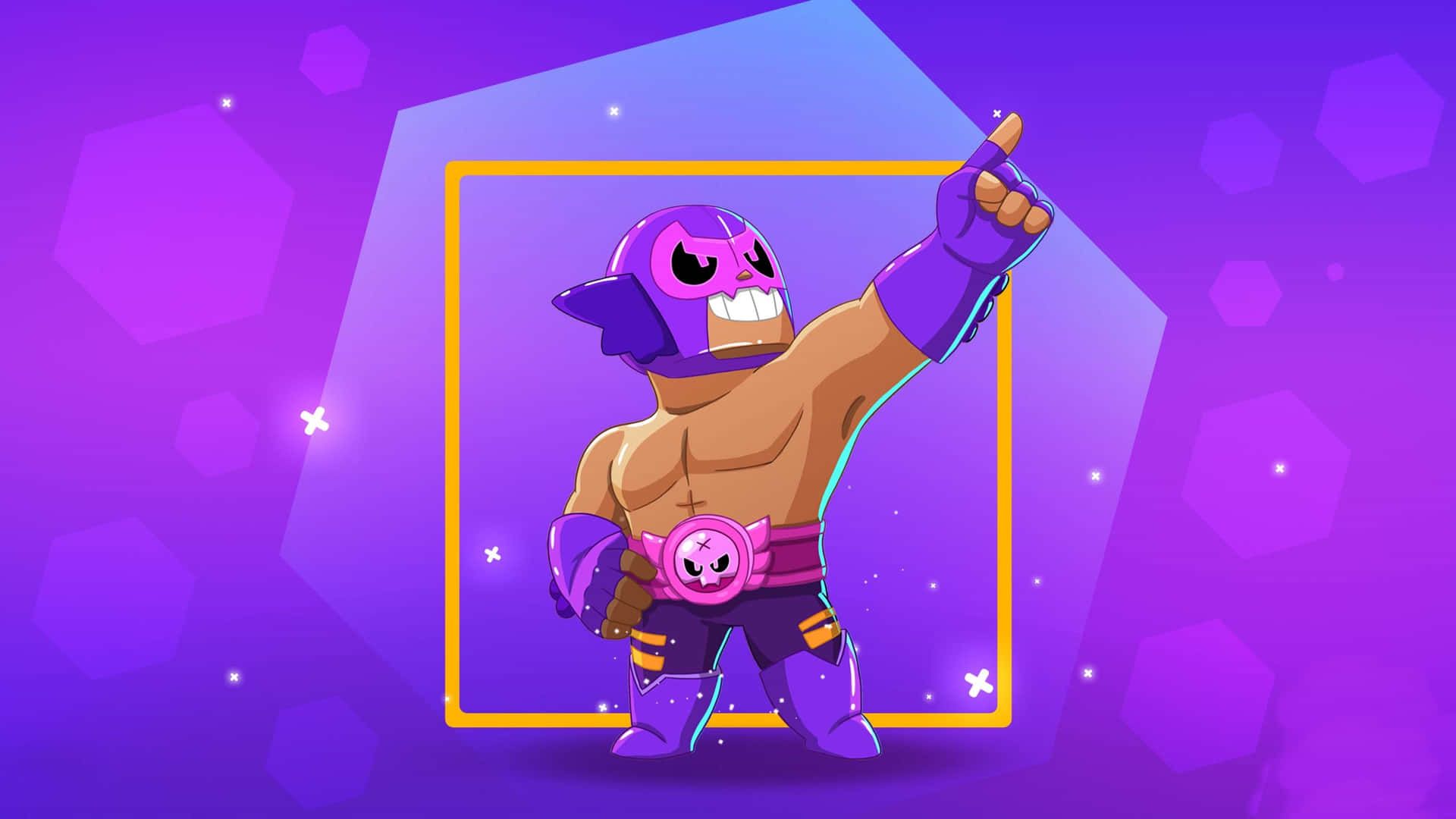 El Primo, Brawl Stars, Wrestler, Lila, 1920x1080, Full-HD-Hintergrundbild für PC