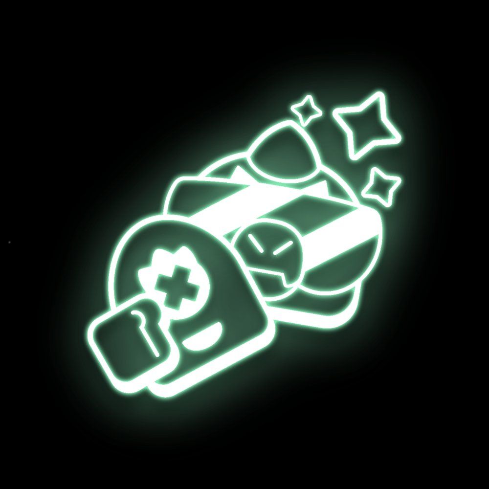 Brawl Stars, Neon-Icon, Schwarzer Hintergrund, Leuchten, Wallpaper