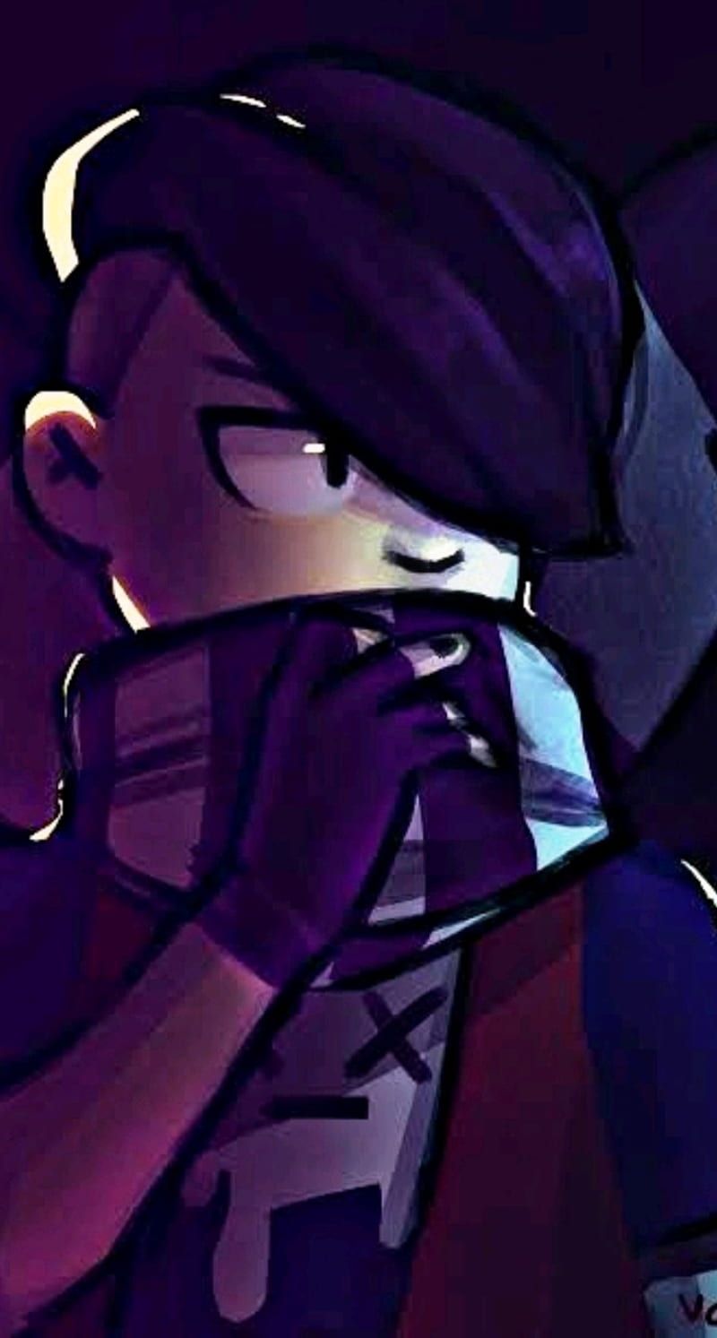 Edgar (Brawl Stars), Brawl Stars, Schal, Dunkellila, HD, Hintergrundbild fürs Handy