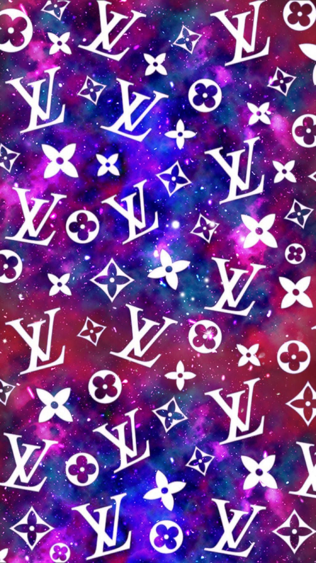 Louis Vuitton, Monogramm, Galaxie, Lila, Pink, HD, Hintergrundbild fürs Handy