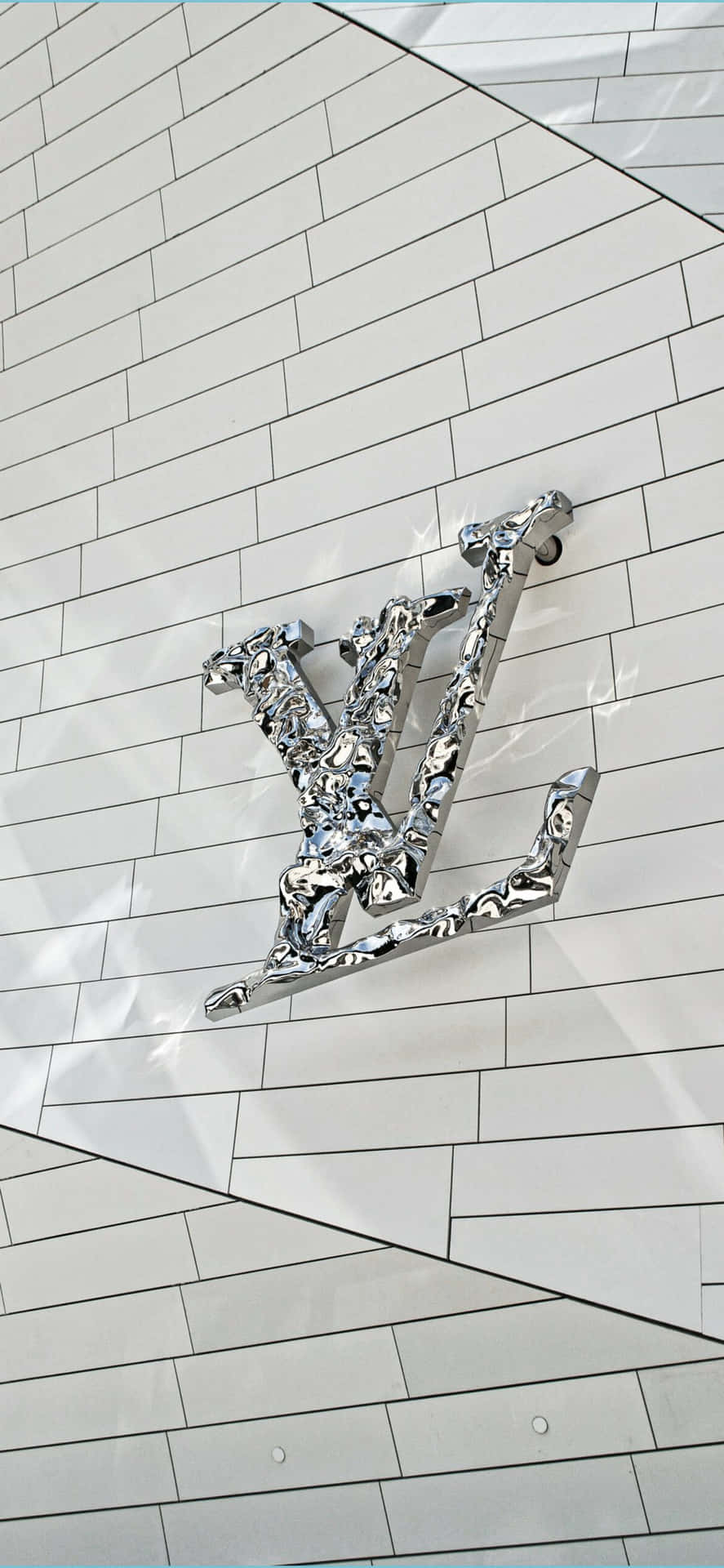 Louis Vuitton, Logo, Fassade, Silber, Architektur, HD, Hintergrundbild fürs Handy