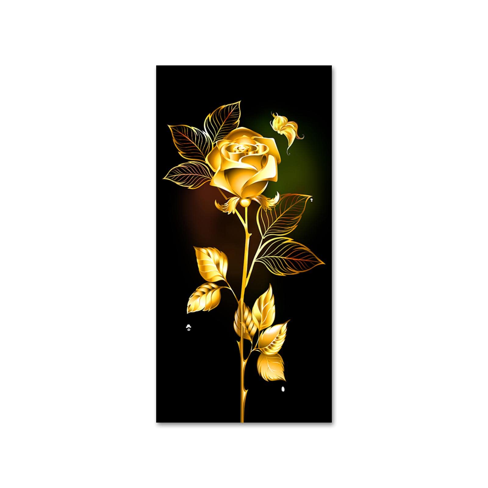 Goldene Rose, Schwarz und Gold, Leuchtend, Elegant, Hintergrundbild für iPad und Tablet