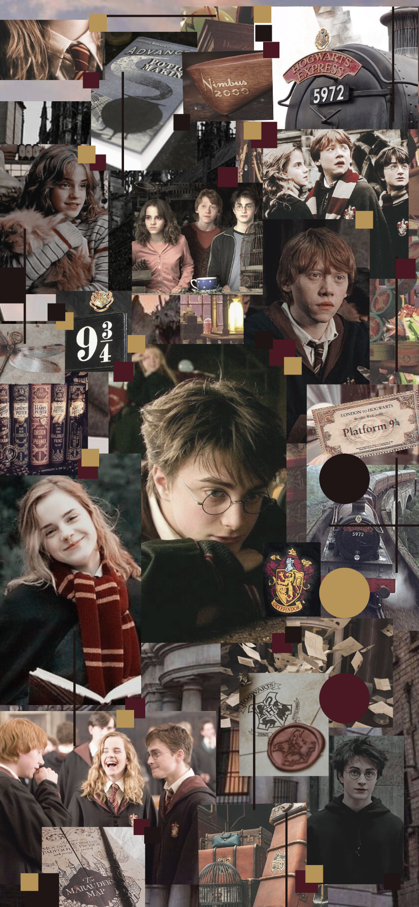 Harry Potter, Collage, Filmszenen, Dunkel, Ästhetik, HD, Handy-Hintergrund im Hochformat