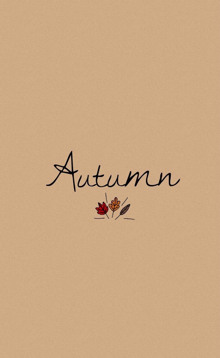 Autumn, Handschrift, Blätter, Karamell, Minimalistisch, HD, Handy-Hintergrund im Hochformat