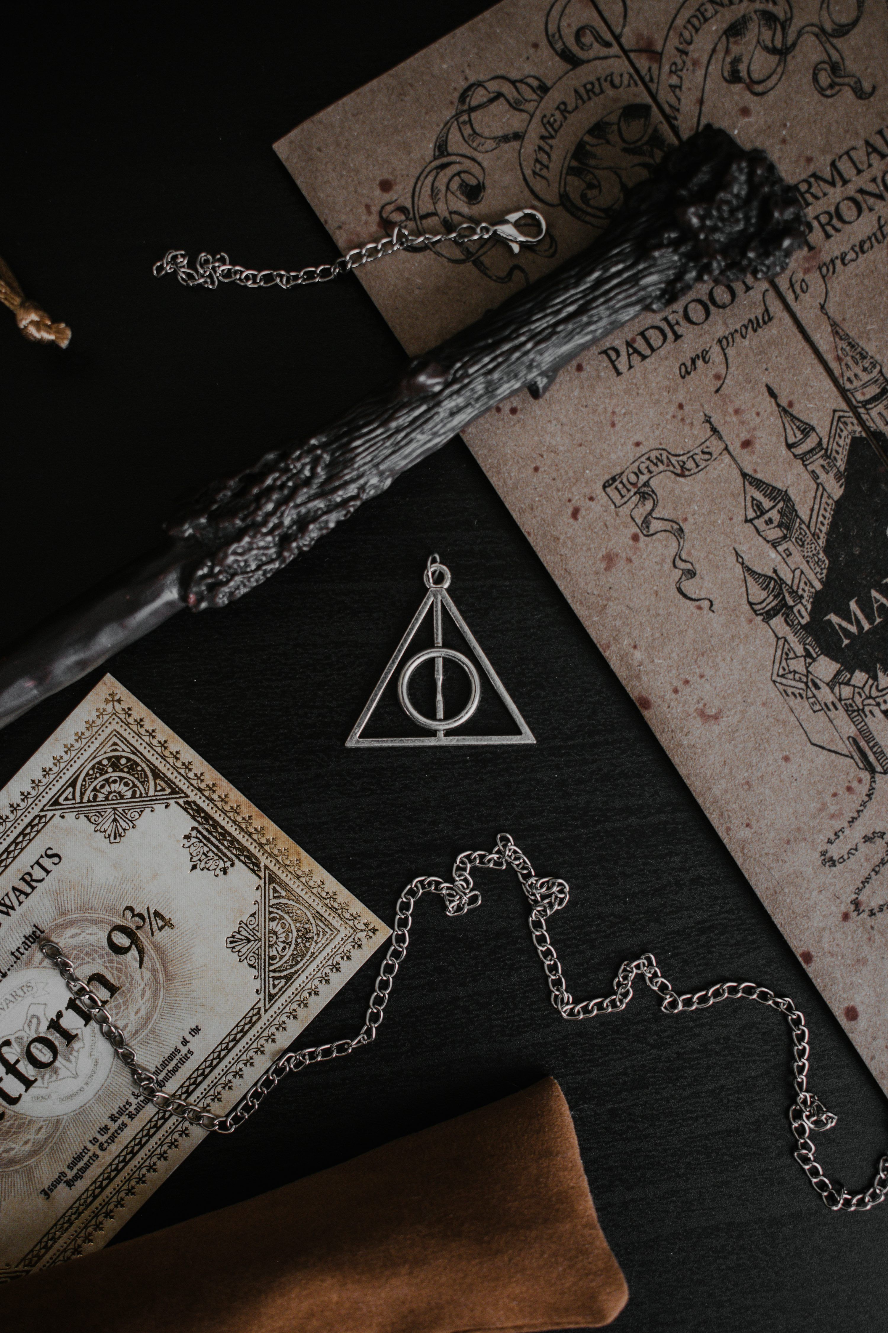 Heiligtümer des Todes, Zauberstab, Harry Potter, Buch, Schwarz, QHD+, Handy-Hintergrund