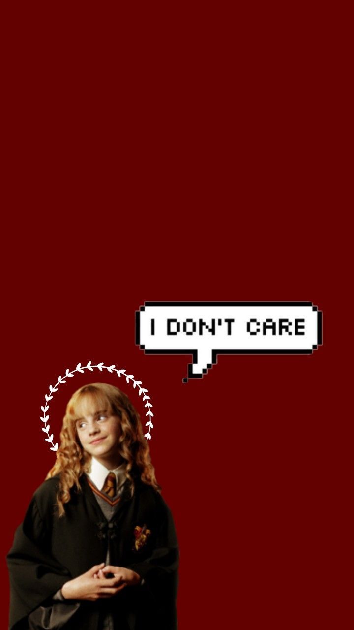 Hermine Granger, Emma Watson, I Don't Care, Gryffindor, Dunkelrot, HD, Handy-Hintergrund