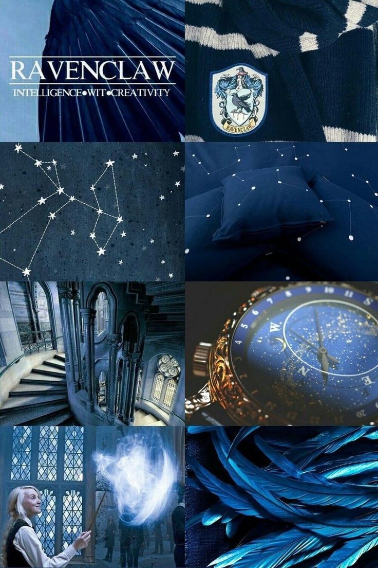 Ravenclaw, Harry Potter, Collage, Sternbilder, Dunkelblau, Android-Hintergrundbild