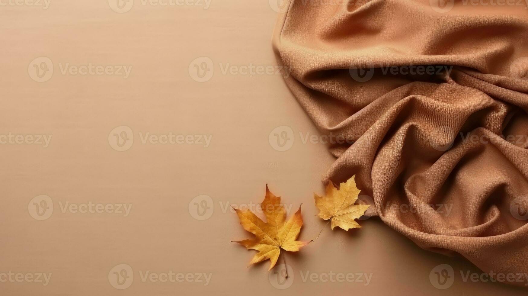 Ahornblätter, Stoff, Seide, Braun, Flach gelegt, HD, Desktop-Hintergrund für Windows