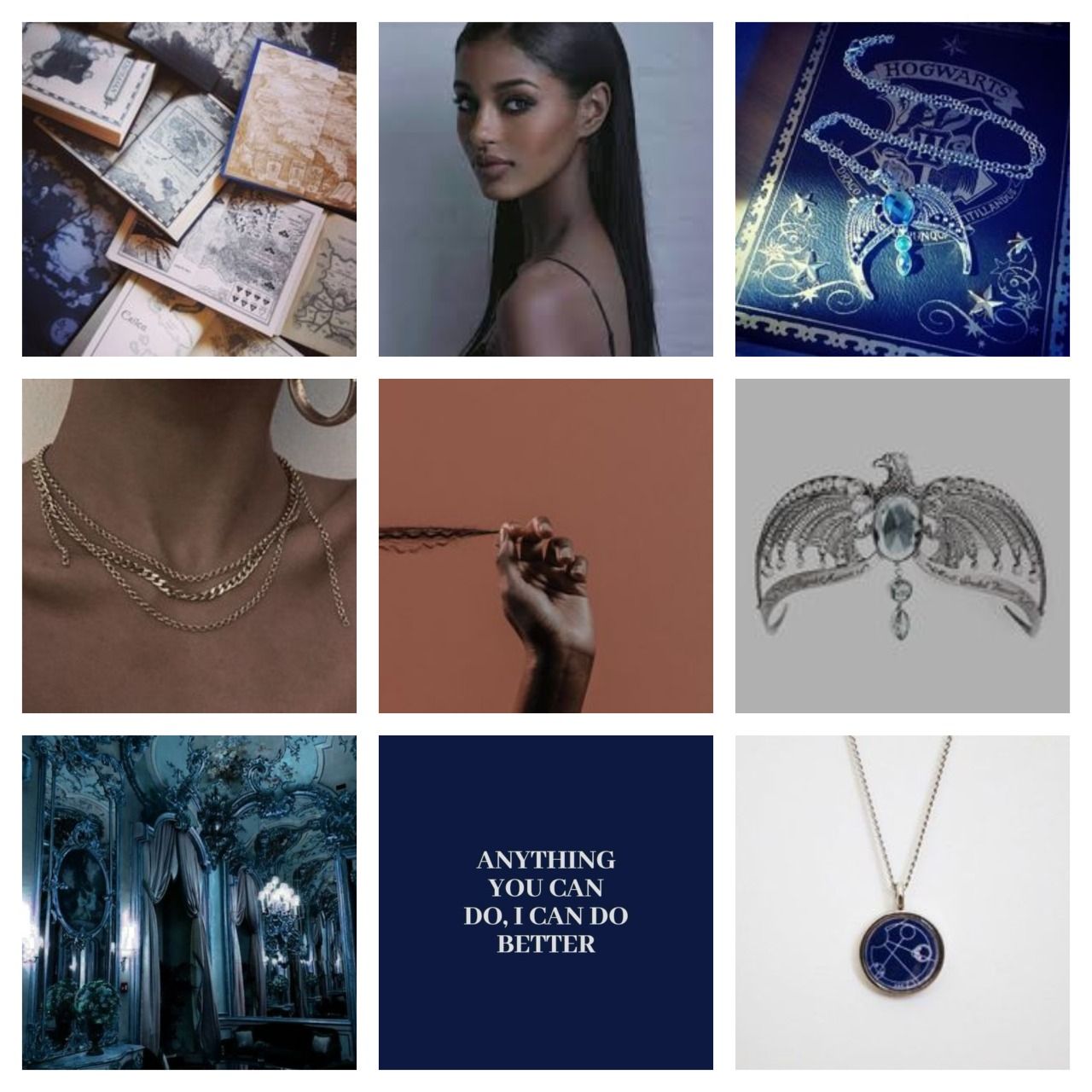 Ravenclaw, Diadem, Harry Potter, Collage, Blau, HD, Hintergrundbild fürs Tablet