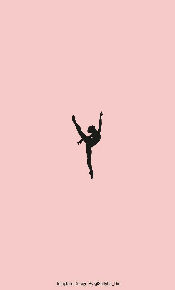 Turnerin, Silhouette, Rosa Hintergrund, Minimalistisch, HD, Sperrbildschirm fürs iPhone