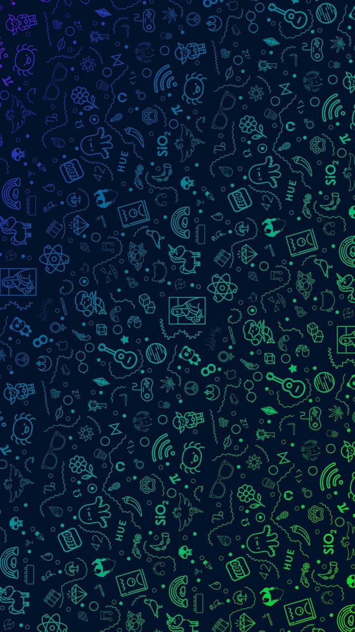 WhatsApp, Doodle-Muster, Chat-Hintergrund, Dunkelblau, HD, Sperrbildschirm fürs iPhone