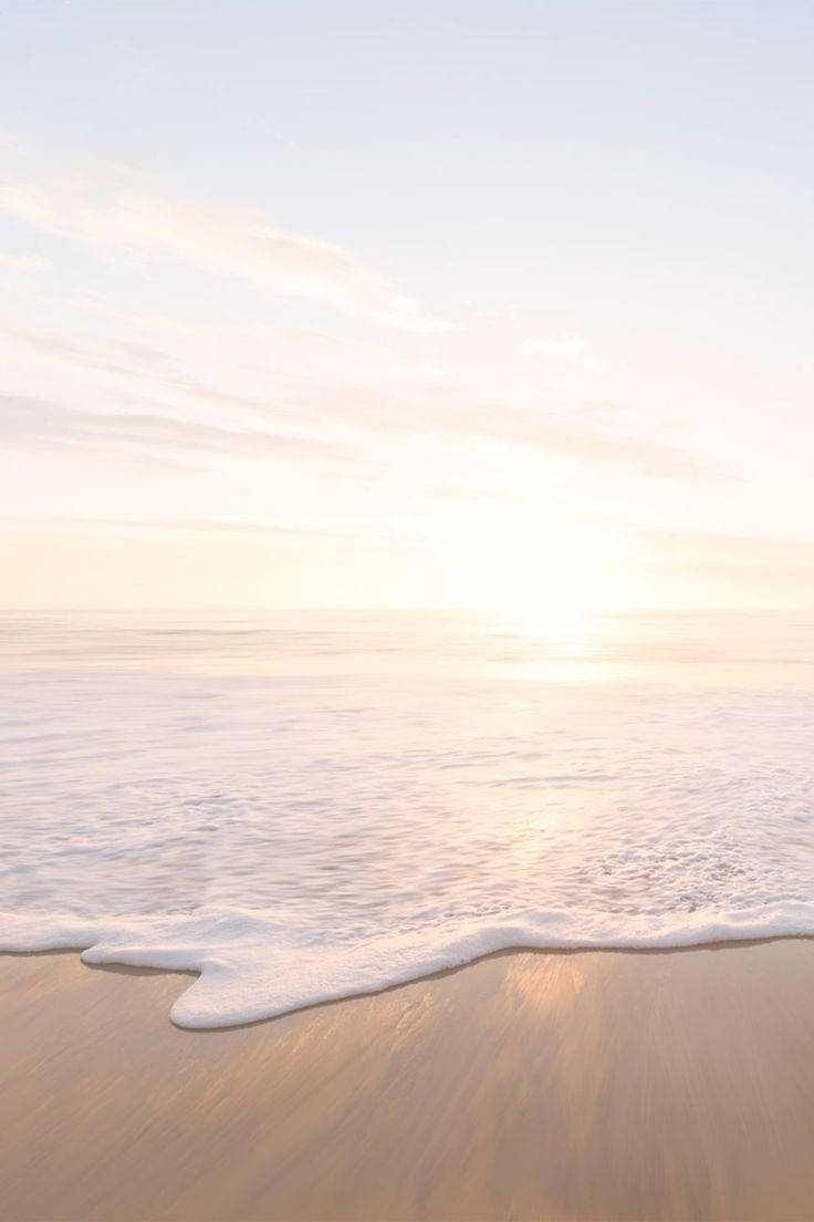 Strand, Welle, Sonnenlicht, Pastellfarben, Minimalismus, HD, iPhone-Hintergrundbild