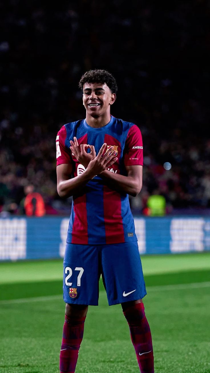 Lamine Yamal, FC Barcelona, Torjubel, Stadion, Nummer 27, HD, Handy-Hintergrund