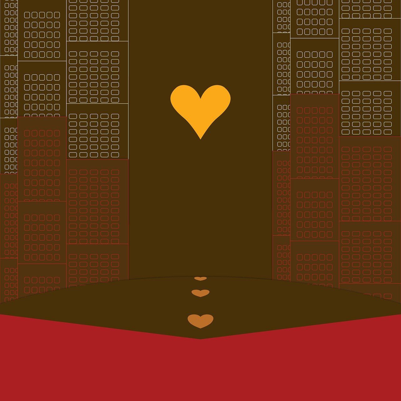 Goldenes Herz, Pixel-Art, Dunkelrot, Spiel, HD, Hintergrundbild fürs Tablet