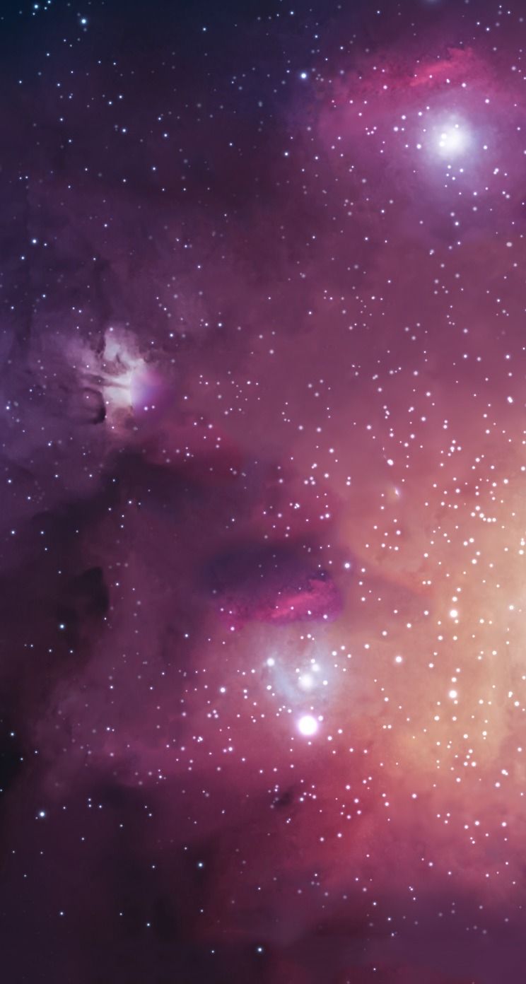 Nebel, Sterne, Weltraum, Rosa und Violett, Hintergrundbild für iPhone und Android