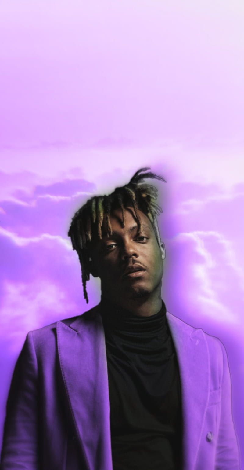 Juice WRLD, Lila, Blitz, Gewitter, Porträt, HD, Handy-Hintergrund im Hochformat